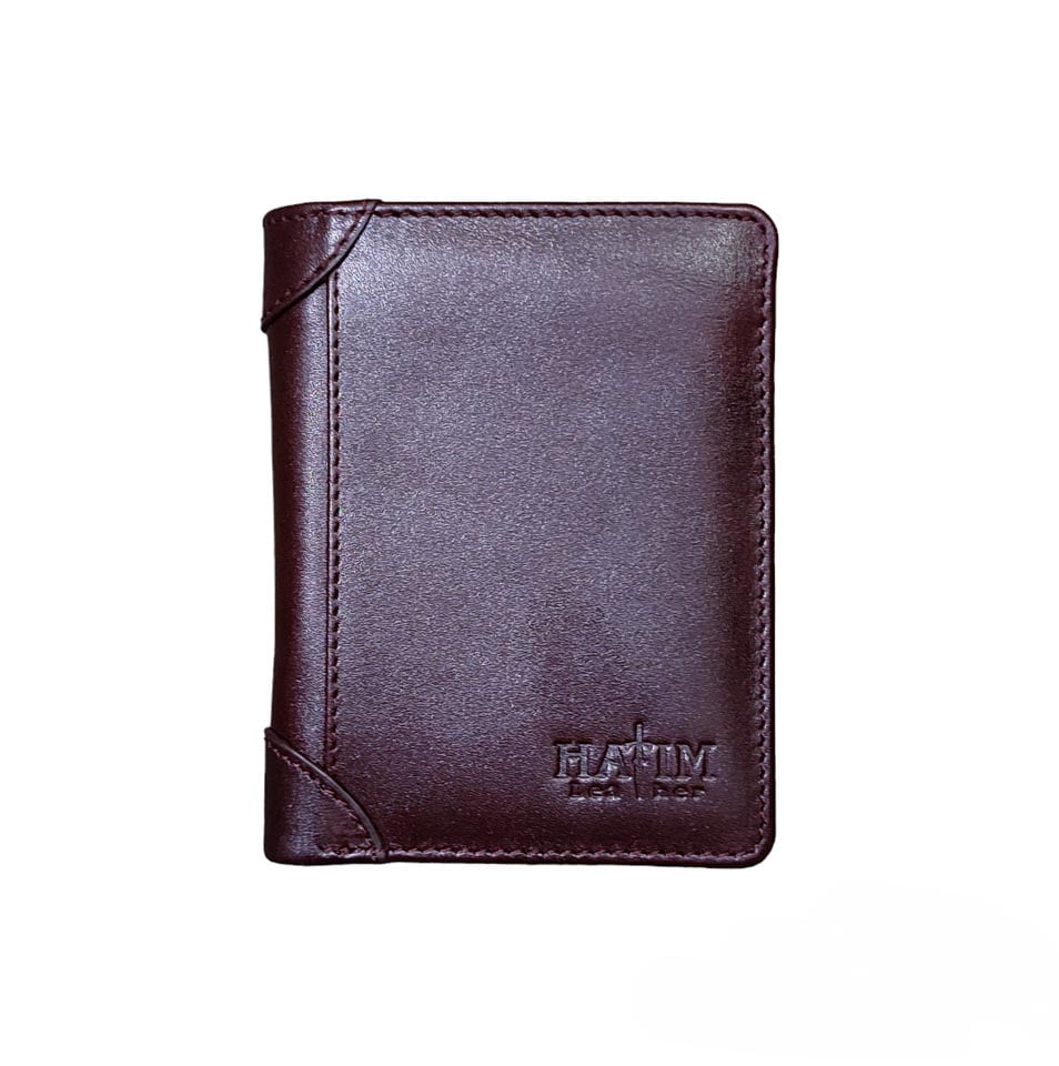 Agun leather semi shot wallet (Chocolate-W-28) - Image 3