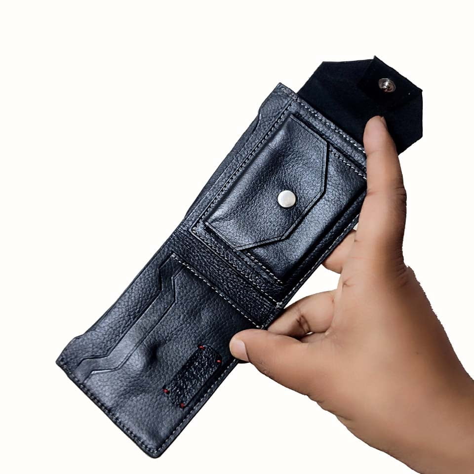 Original leather Mini Short Wallet -S08 - Image 8
