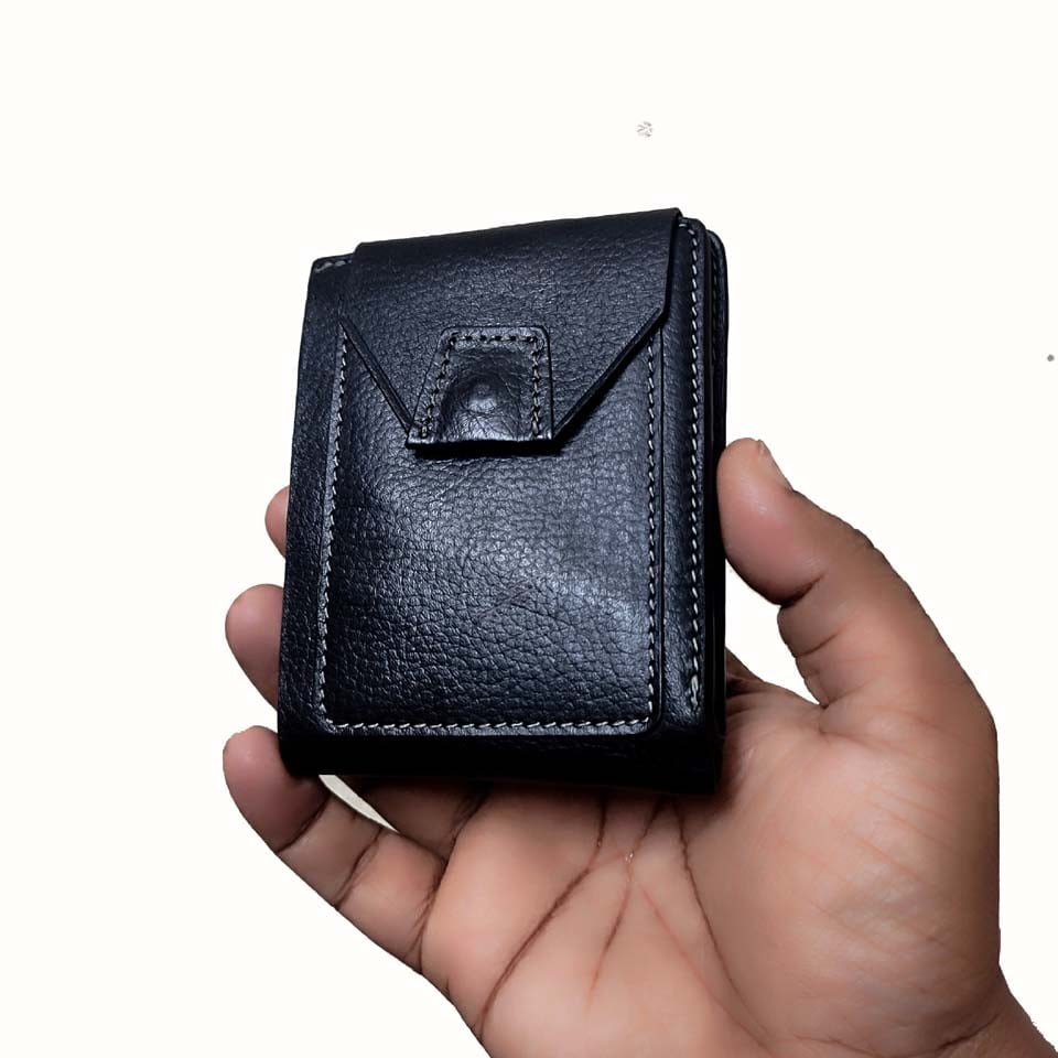 Original leather Mini Short Wallet -S08 - Image 5