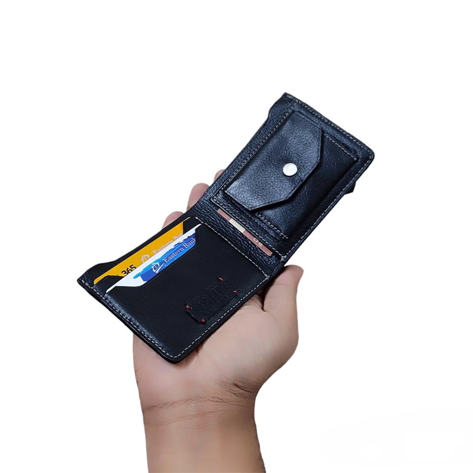 Original leather Mini Short Wallet -S08 - Image 4