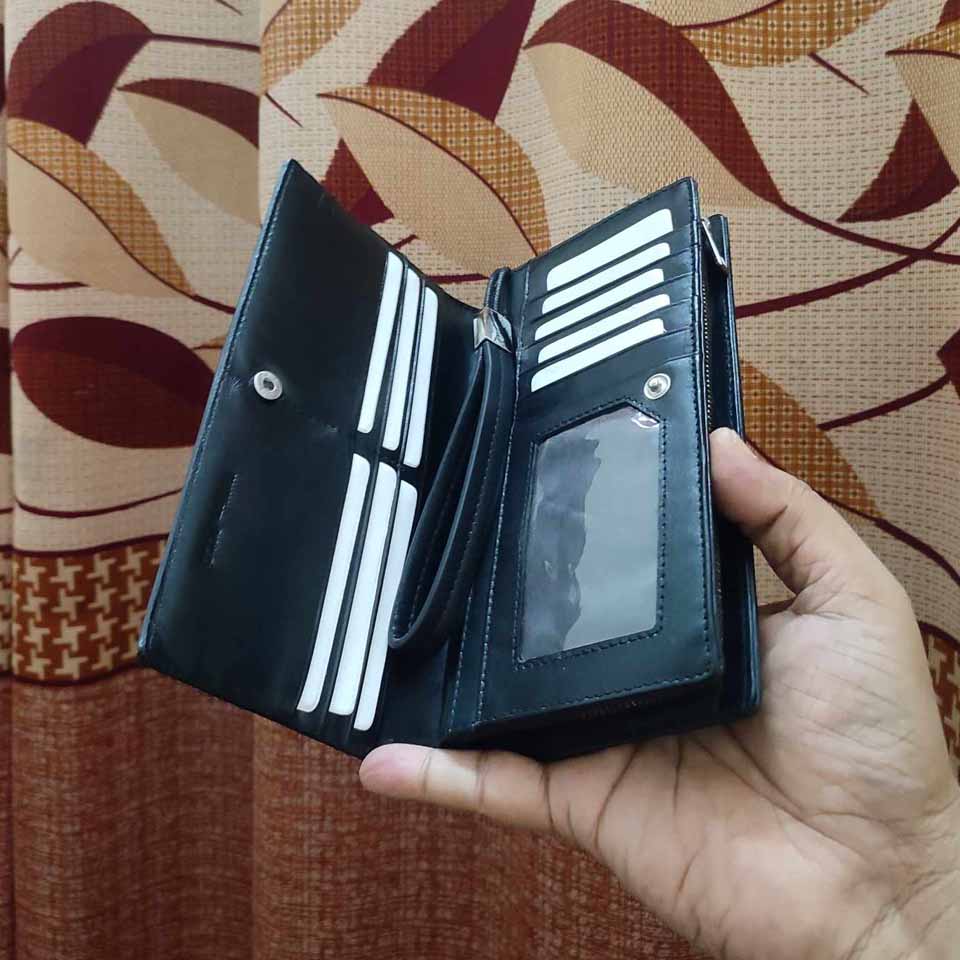 William Polo Leather Long Wallet -Black- L03 - Image 4