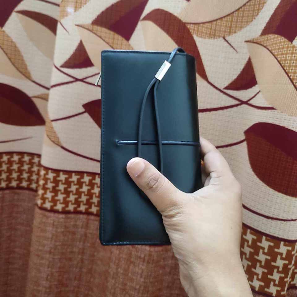 William Polo Leather Long Wallet -Black- L03 - Image 5